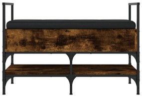 Banco sapateira 85,5x42x57,5 cm deriv. madeira carvalho fumado