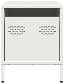 Mesa de cabeceira 35x39x43,5 cm aço branco