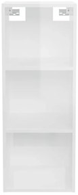Armário parede 34,5x32,5x90cm deriv. madeira branco brilhante