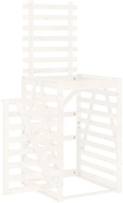 Abrigo para caixote do lixo 84x90x128,5 cm pinho maciço branco