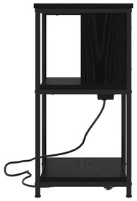 Armário de Cabeceira 2 pcs Carvalho preto 38 x 31 x 61 cm