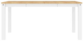 Mesa de jantar Panama 160x80x75 cm pinho maciço branco