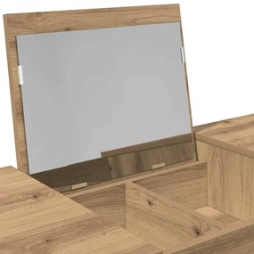 mesa de tocador com espelho Carvalho Artesanal 100x45x76 cm
