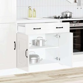 Armário de cozinha baixo Kalmar branco alto brilho