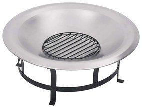 Braseira de exterior com grelha aço inoxidável 76 cm