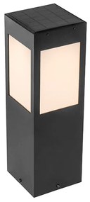 LED Candeeiro de pé exterior preto 40 cm com luz regulável e sensor solar - Charlotte Moderno