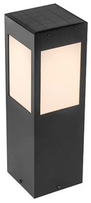 LED Candeeiro de pé de exterior preto 40 cm com médios e sensor solar - Charlotte Moderno