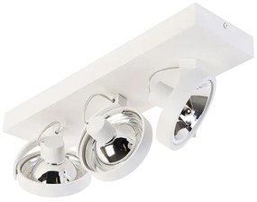 Design spot branco ajustável de 3 luzes - Go Moderno