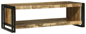 Mesa de Café 120x50x38 cm Madeira Sólida de Mangueira Rústica