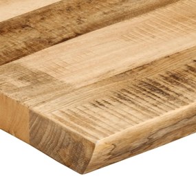 Tampo de mesa c/borda viva 110x40x2,5cm mangueira áspera maciça