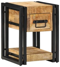 vidaXL Criado-mudos 2 pcs 40x40x40 cm Madeira Sólida de Mangueira