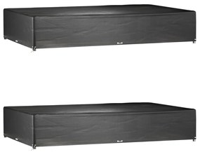 vidaXL Capas p/ mobília jardim 2 pcs 16 ilhós 325x205x60 cm retangular