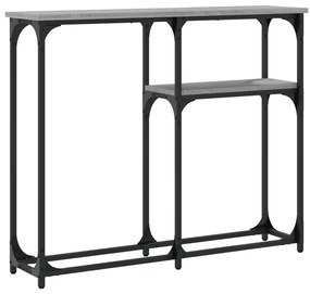 Mesa consola 90x22,5x75 cm derivados de madeira cinzento sonoma