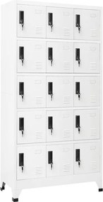 339820 vidaXL Cacifo 90x40x180 cm aço branco