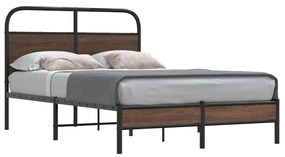 Estrutura cama s/ colchão derivados madeira carvalho castanho