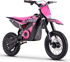 Mini moto elétrica para crianças velocidade até 28 km/h C/Limitador 1100W Roan 907 36V 12/10" Rosa