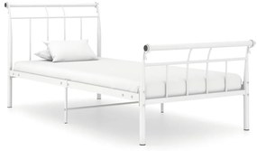 Estrutura de cama 100x200 cm metal branco