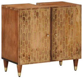 vidaXL Armário para lavatório 62x33x58 cm madeira de mangueira maciça