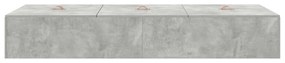 Estrutura de Cama com Arrumação Cinza Betão 80x200 cm