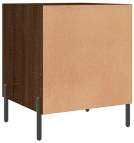 Mesa cabeceira 2pcs 40x40x50cm deriv. madeira carvalho castanho