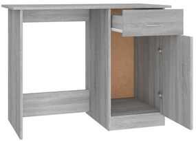 Secretária 100x50x76 cm derivados de madeira cinzento sonoma