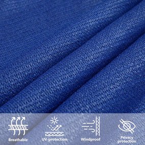Para-sol estilo vela retangular 160 g/m² 5x8 m PEAD azul