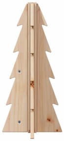 Árvore de Natal decorativa 49 cm madeira de pinho maciça