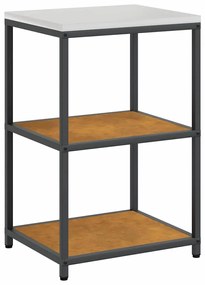 Conjunto de Armazenamento de Cozinha 3 pcs Ferro Enferrujado