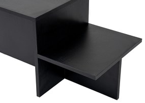 Mesa de Centro "Harmony" – Preto, 90x45x40 cm, Design Rústico Moderno