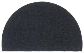 vidaXL Tapete porta semicircular 50x80 cm fibra coco tufada cinzento