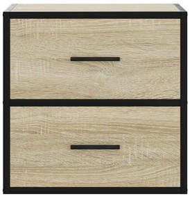 Mesas de cabeceira de parede 2 pcs 40x31x39,5cm carvalho sonoma