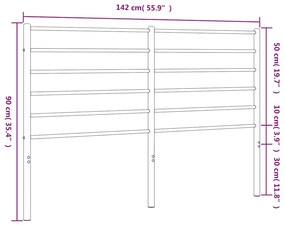 Cabeceira de cama 135 cm metal preto