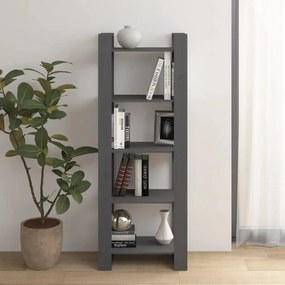 vidaXL Estante/divisória 60x35x160 cm madeira maciça cinza