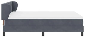 Cama Box com Colchão vidaXL Cinza Escuro 160x200 cm em Veludo
