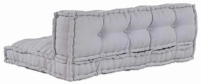 Almofada de Sofá Pallet 2 pcs Cinzeto Poliéster