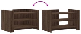 Mesa de centro 80x50x50 cm derivados madeira carvalho castanho