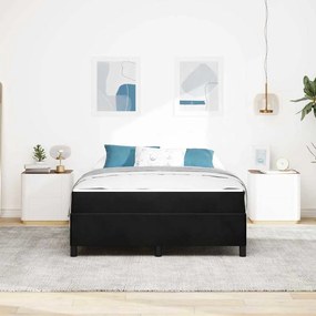 Estrutura da Cama Preto e Branco e Preto 160 x 200 cm Veludo
