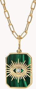 Colar banhado a ouro com pedras preciosas Adeline