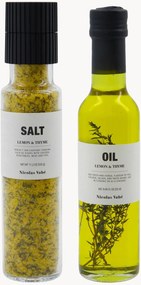 Conjunto de sal e óleo Lemon, conjunto de 2
