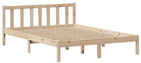 Cama com estante sem colchão 150x200 cm pinho maciço