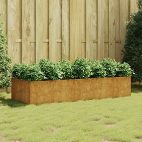 vidaXL Canteiro elevado de jardim 200x80x40 cm aço corten
