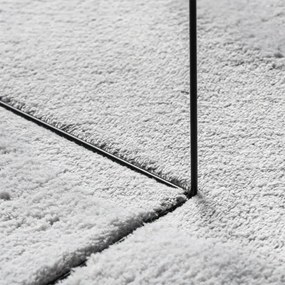 Tapete pelo curto macio e lavável HUARTE Ø 200 cm cinzento