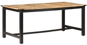 Mesa de jantar 180x90x76 cm madeira de mangueira maciça áspera