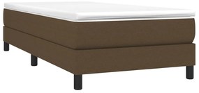 Cama com molas/colchão 90x190 cm tecido castanho-escuro