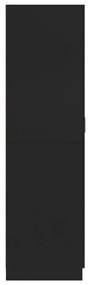 Roupeiro 80x52x180 cm derivados de madeira preto