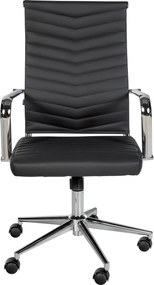 Cadeira de escritório Canby Couro sintético Preto