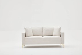 Sofá de 2 Lugares Berlin – Creme Dourado – 180x83x91 cm