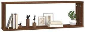 Prateleiras em cubo 4pcs derivados de madeira carvalho castanho