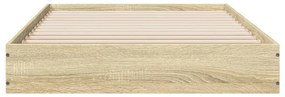 Estrutura cama s/ colchão derivados de madeira carvalho sonoma