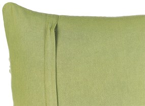 Conjunto de 2 almofadas em macramé de algodão verde 45 x 45 cm cm KALAM Beliani